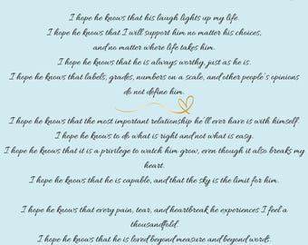 Mother To Son Poem Print | Inspirational Wall Art (Digital Download)