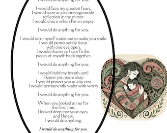 Motherhood Poem Art Print | Sentimental Mother's Day Gift (Digital Download)