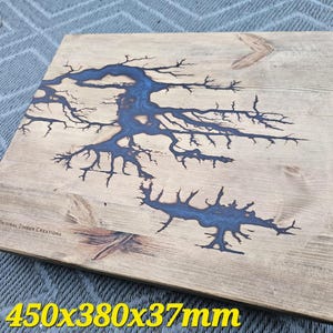 Fractal Burn Wood Art – Lichtenberg Burned Wall Decor by Original Timber Creations