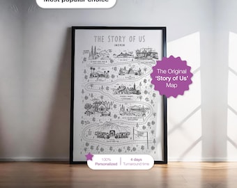 Personalisierte Beziehungskarte „Unsere Story“