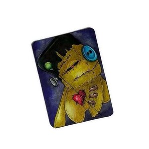 Art original ATC, oeuvre d'art de poupée vaudou Frankenstien, Art vaudou OOAK, Art miniature, cartes à collectionner d'artiste, Goth, ACEO