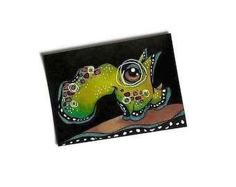 Abstraktes Original Kunstwerk,Miniatur Kunst,Künstler-Sammelkarten,ACEO