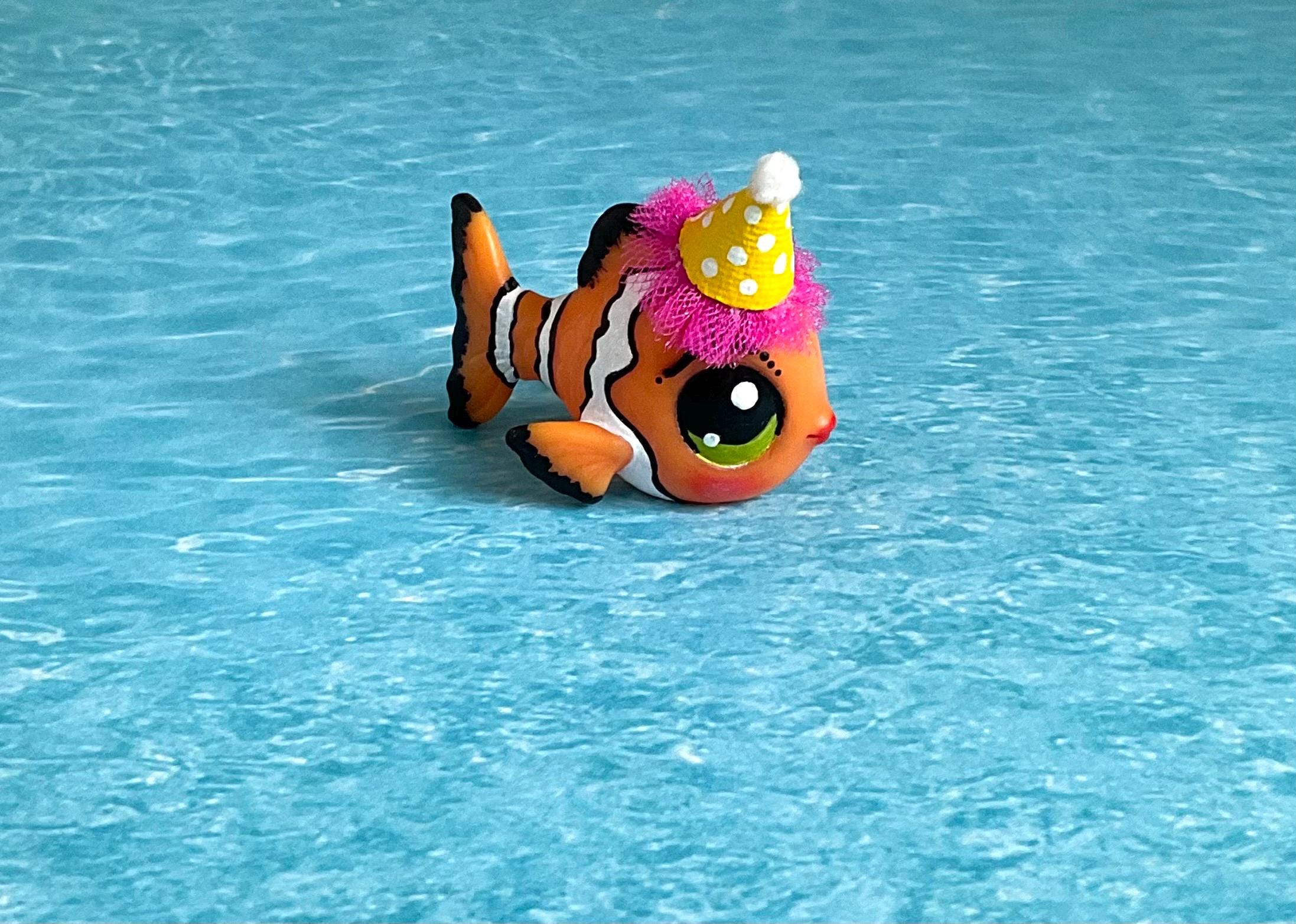 Lps Fish Littlest Pet Shop Custom Clown Fish,hand Painted LPS Fish,repainted LPS ...