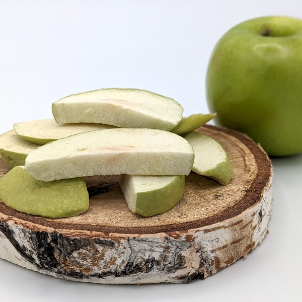 Green apple slices freeze dried, Granny Smith apples freeze dried