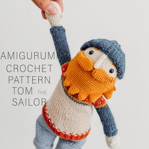 PDF Amigurumi doll crochet Pattern Tom the Sailor (ENG)