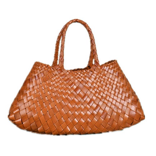 Leather woven bag/Hand Woven bag/Top zipper bag/Knit Shoulder handbag Genuine Cow shops leather Woven Lady Tote bag Shoulder bag woman bag