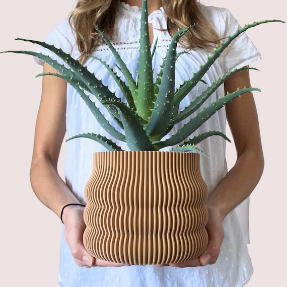 Wavey - Groer Blumentopf - Moderner Blumentopf - Home Decor - Blumentopf  gro - Etsy.de