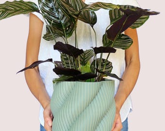 Forest Flower Pot - Modern Flower Pot - Planter for Houseplants - Home Decor & Gift Idea - Large Flower Pot