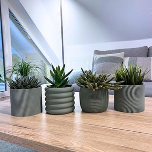 Flowerpot set - 4 small flowerpots - Original gift - Gift for plant lovers