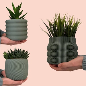Flowerpot set - 3 small flowerpots - Original gift - Gift for plant lovers