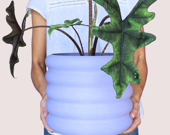 Donni - Blumentopf groß- Geometrisches Design, Minimalistisch, Anpassbare Farben, Modernes Pflanzgefäß, Originelles Geschenk