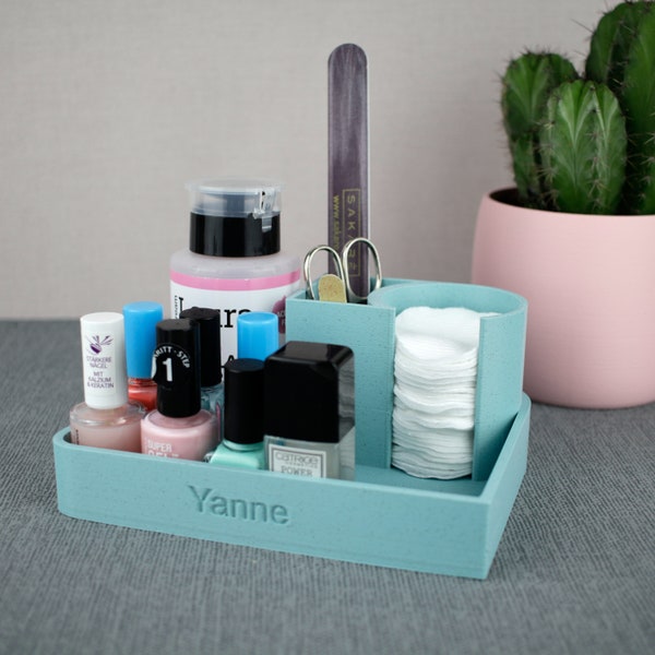 Nagellack Organizer mit Platz für Zubehör, personalisiert