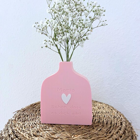 Personalized Vase With Name – It's Wonderful That You Exist – Gift for Loved Ones
