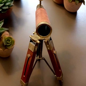 Wooden Tripod Floor Standing Telescopic Tripods Maritime