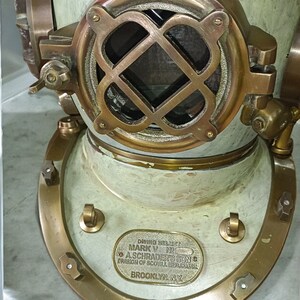 Antique Rare US Navy Mark V Divers Helmet Vintage Scuba Deep Divers ...