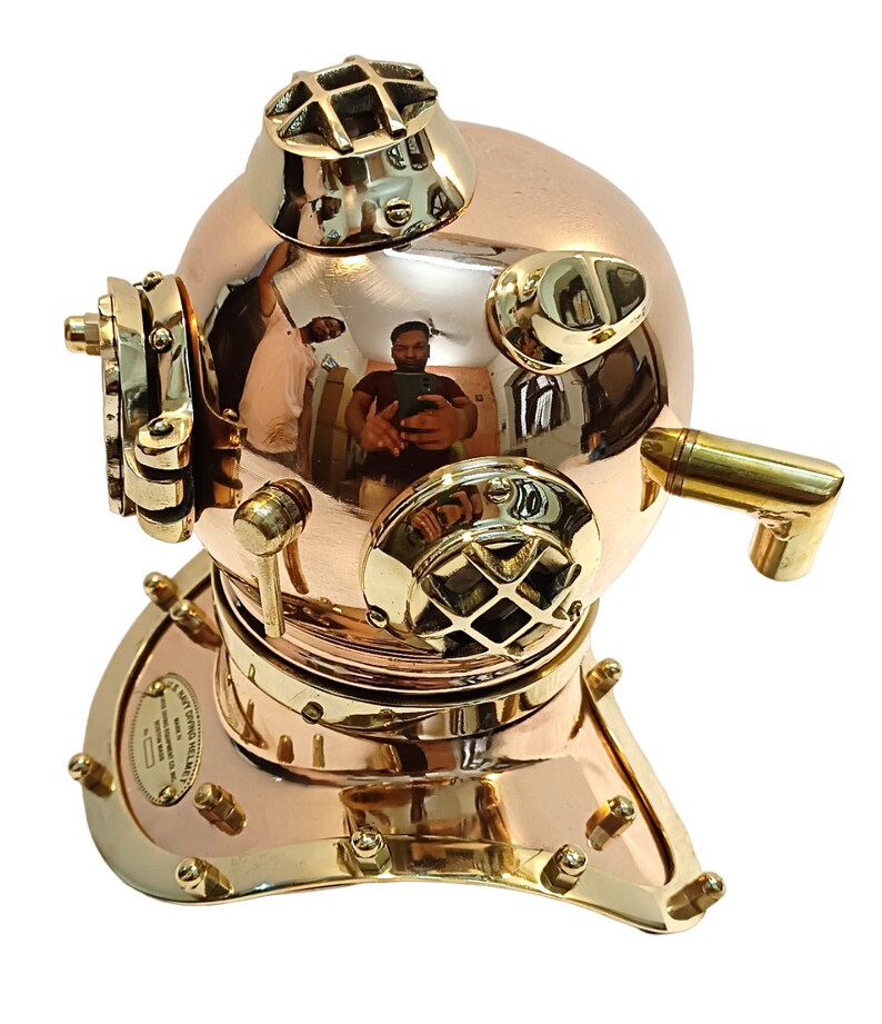 Mark V US Navy Full Size Copper and Brass Diving Helmet - Etsy UK