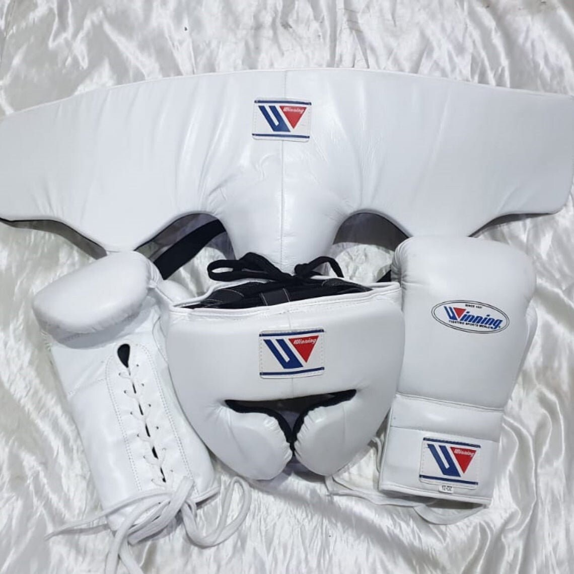 Head Gears Groin Guard 100% Real Leather Toys & Games Sports & Outdoor Recreation Martial Arts & Boxing Boxing Gloves Custom Made W1NNING BOXING SETS Boxing Gloves 