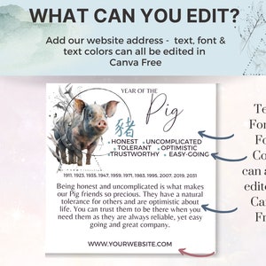 12 Chinese Zodiac Printable Cards Watercolor Chinese Horoscope Cards ...