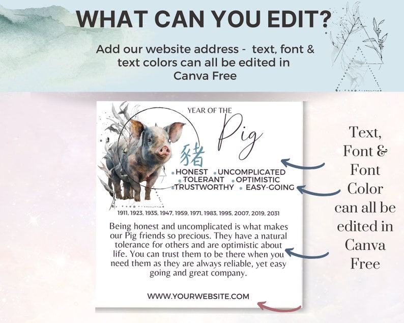 12 Chinese Zodiac Printable Cards Watercolor Chinese - Etsy