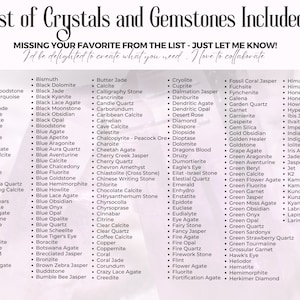 400 Editable Crystal Meaning Cards, Printable Gemstone Meaning Cards, Crystal Cards with Meaning of Stones, Digital Crystal Cards image 7