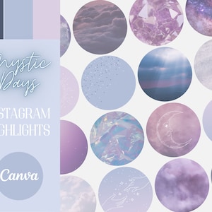 50 Spiritual Instagram Highlights | Covers for Instagram Stories | Creative icon Instagram Design | Zodiac, Astrology, Crystals, Tarot icons