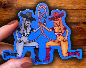 PUSSY LASSO COWGIRLS - Vinyl Sticker