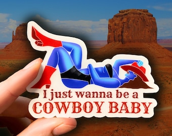 YEEHAW COWBOY BABY - (Clear Background) Vinyl Sticker