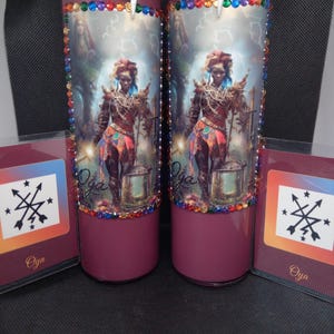 Oya Candle with Veve Card