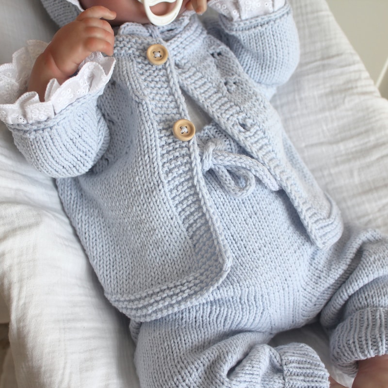 Hand Knitted Baby Clothes Set - Etsy