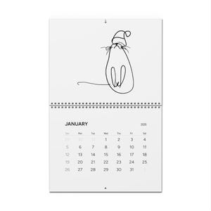 Wall Calendar (2025), Cat Calendar, Illustrated Wall Calendar, Cats Monthly Calendar, Funny Calendar, Cats Monthly Planner, Cat Themed Gifts