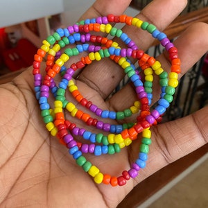 Waist Beads for weight loss, African waist bead, waist chain, waist beads black owned, elastic stretch pride waist beads, tie on beads