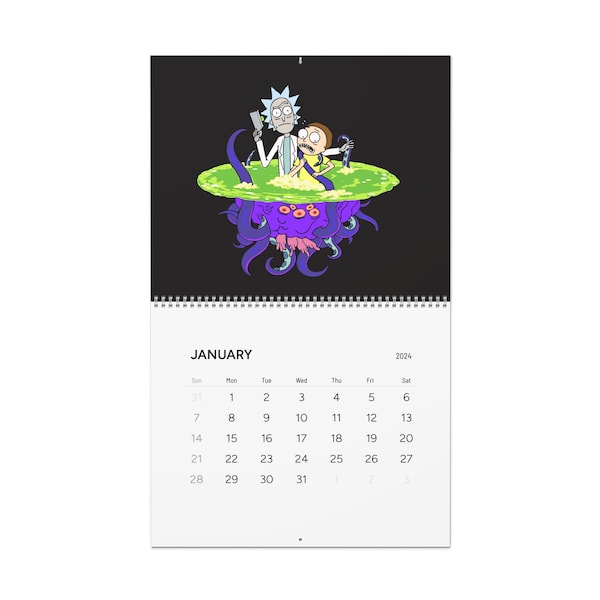 Rick and Morty Wall Calendar Etsy