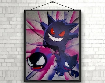 ポケモン ゴーストゴースト ゲンガー 11x17インチ サイン入り
