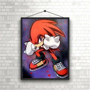 Knuckles Sonic the Hedgehog Gloss Print