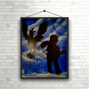 Articuno & Trainer Poster Stampa lucida