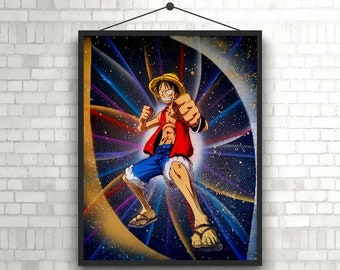 Straw Hat Luffy One Piece Anime Gloss Print