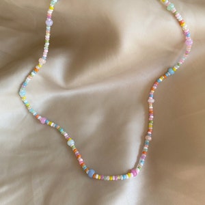 Colorful pearl necklace model "Feliz" | Necklace colorful | Colorful glass bead necklace | Rainbow necklace | Colorful pearl choker | Colorful necklace | Boho style