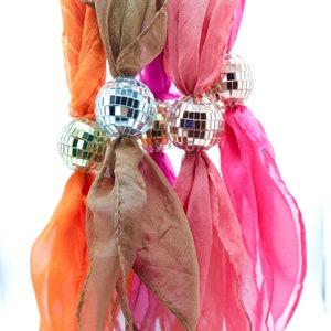 Discoball Neckerchief / Disco Scarf / Disco Wrap Necklace / Handmade Bolo Tie / Minimalistic Tie / Cowboy Western Bolo / Wedding Bolo