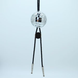 Disco Ball Bolo Tie: Handmade Western Cowgirl Accessory