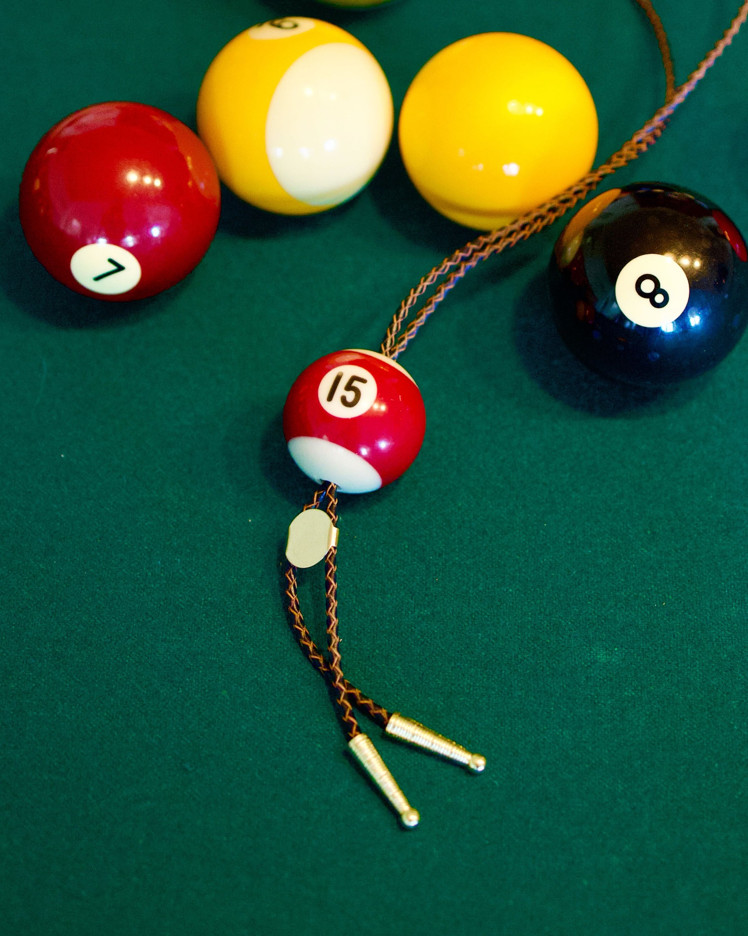 Personalized Number Name Billiards, Mini Billiard Ball Tie, Ball Decoration, Gift for Billiard Lovers