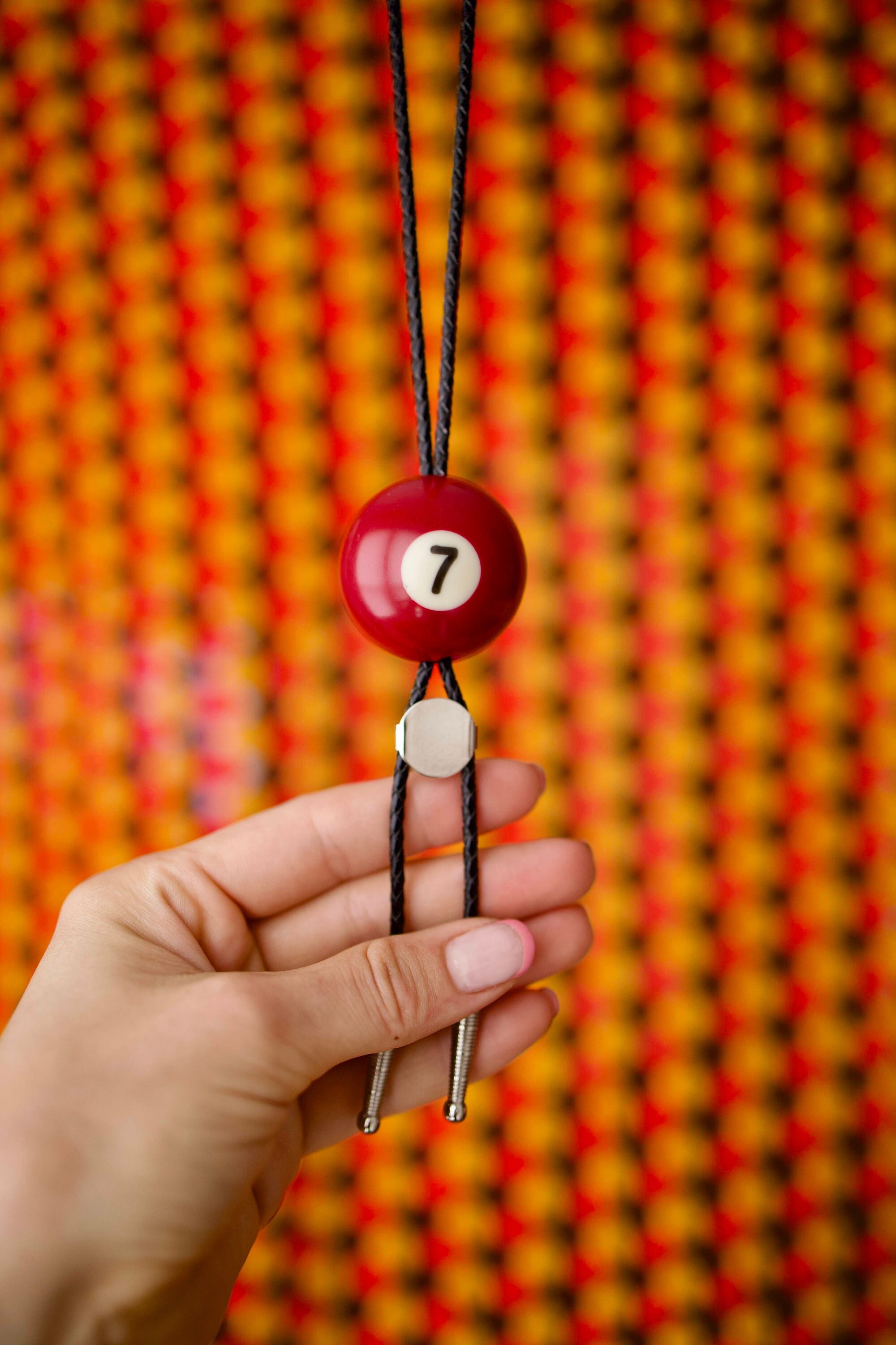Personalized Number Name Billiards, Mini Billiard Ball Tie, Ball Decoration, Gift for Billiard Lovers