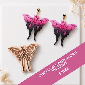 Fantasimal Polymer Clay Cutter STL | Malörhängen | 3D-utskriftslera | FIMO-örhängen | Digital nedladdning | 40 mm–50 mm | Alla storlekar paket