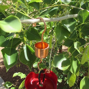 1 Solid Copper, Hummingbird Feeder, Ant Moat , Ant Guard, Hand Crafted, Proven Method To Stop Ants In Their Path With Out Chemicals !