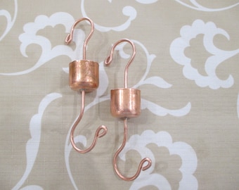 2 Pack Solid Copper Hummingbird Feeder Ant Moats, Handcrafted