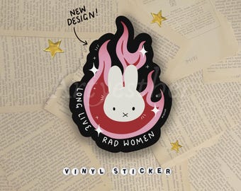 Emo Miffy sticker PINK | alt miffy sticker | miffy goth | miffy sticker design | alternative sticker | metalcore sticker |