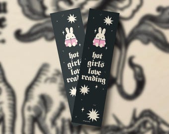Miffy hot girls bookmark | emo bookmark | kindle sticker | tattoo bookmark | metalcore | alternative book accessories