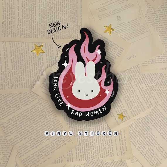 Emo Miffy sticker PINK | alt miffy sticker | miffy goth | miffy sticker design | alternative sticker | metalcore sticker |