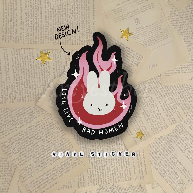 Emo Miffy sticker PINK | alt miffy sticker | miffy goth | miffy sticker design | alternative sticker | metalcore sticker | image 1