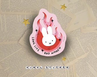 Emo Miffy sticker PINK | alt miffy sticker | miffy goth | miffy sticker design | alternative sticker | metalcore sticker |