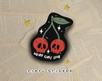 Weird girls club sticker | Laptop sticker | Kindle decor | Alt kindle | gothic | grunge
